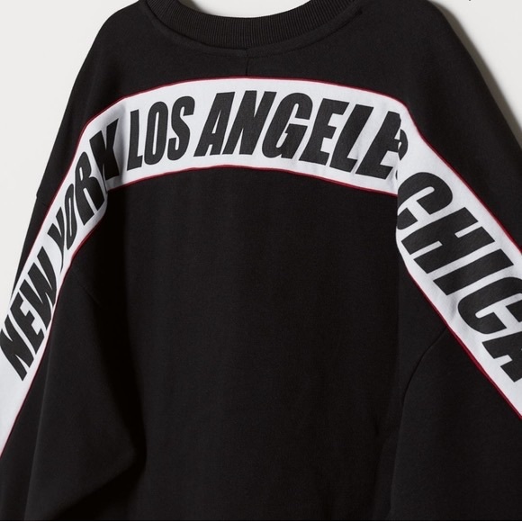 H&M New York Los Angeles Chicago Black Crewneck - Picture 5 of 10